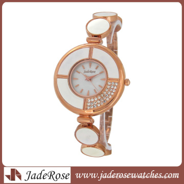 Reloj de pulsera elegante Rosegold con esfera de fregona para mujer